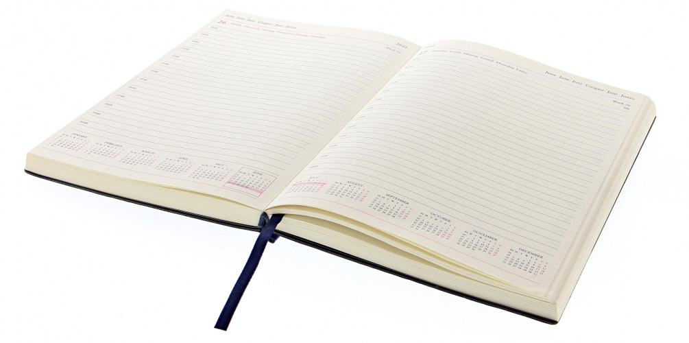 Ежедневник Letts CROC A5 искусст. кожа кремовые страницы мягкая обложка синий