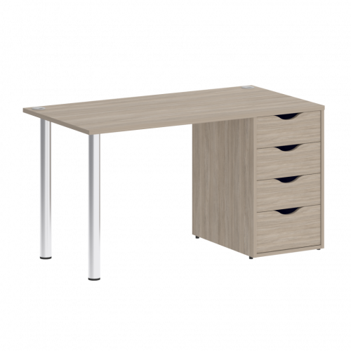 Home Office Стол письменный VR.SP-3-138.4 Дуб аттик/Хром опоры 1380*720*750