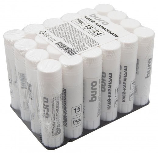 Клей-карандаш Buro Elementary 15гр ПВА