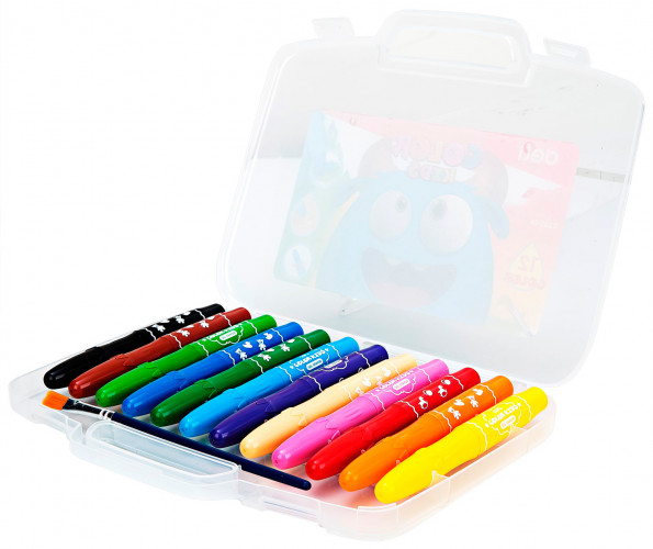 Гелевые мелки Deli EC20504 Color Kids 12цв. пласт.сум.