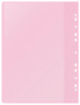 Папка-скоросшиватель Silwerhof A4 прозрач.верх.лист 30 вкладышей боков.перф. полипропилен розовый
