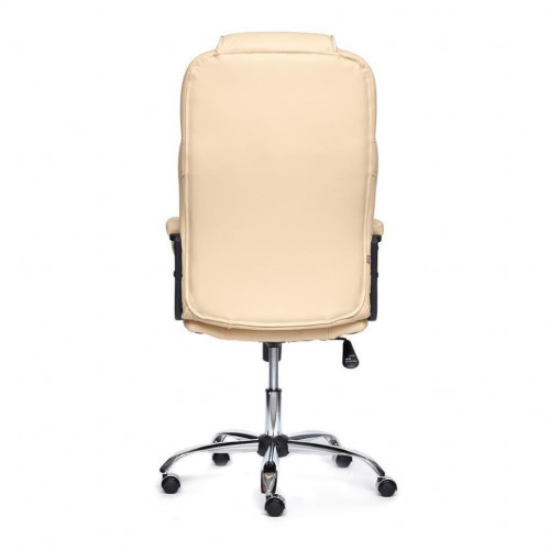 Кресло BERGAMO (хром), кож/зам, бежевый, 36-34
