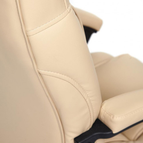 Кресло BERGAMO (хром), кож/зам, бежевый, 36-34