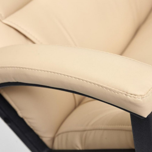 Кресло BERGAMO (хром), кож/зам, бежевый, 36-34