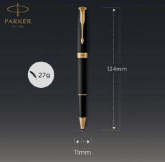 Ручка роллер Parker Sonnet Core T528 (CW1931518) Matte Black GT F черн. черн. подар.кор.