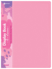 Папка с 10 прозр.вклад. Бюрократ Pastel PAST10PINK A4 пластик 0.5мм торц.карм с бум. встав розовый