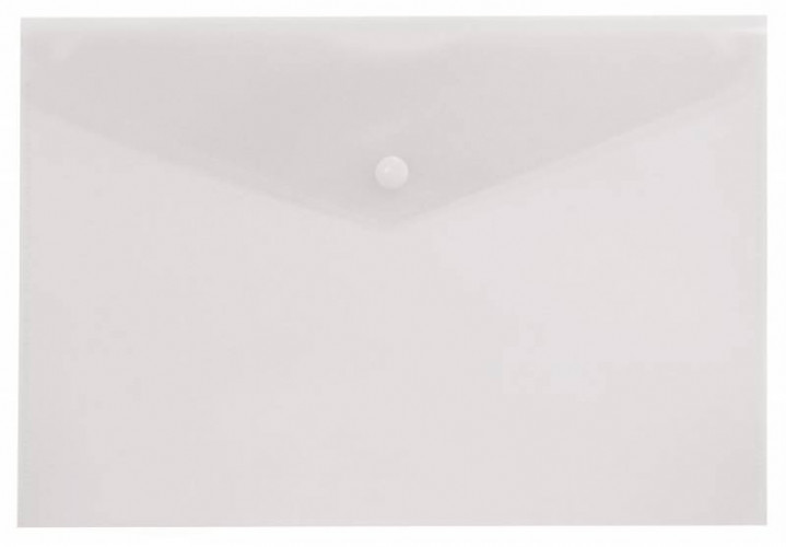 Конверт на кнопке Бюрократ Economy -PK100CLEAR A4 пластик 0.10мм прозрачный