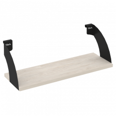 Навесные полки. Кронштейны+ЛДСП полка 600мм MAN-41-6 Денвер светлый/Чёрный металл 600*220*200