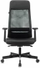 Кресло руководителя Бюрократ T-995 черный TW-01 эко.кожа/сетка с подголов. крестов. металл черный