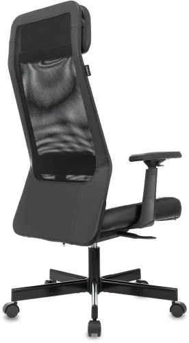 Кресло руководителя Бюрократ T-995 черный TW-01 эко.кожа/сетка с подголов. крестов. металл черный