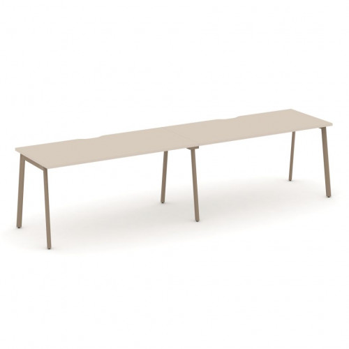 Estetica Рабочая станция на 2 места ES.RS-2.4-VP Капучино/Латте металл 3160*730*750