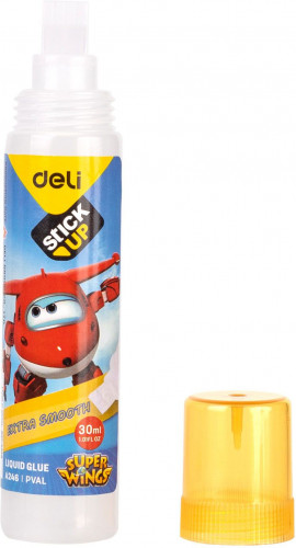 Клей жидкий Deli EA246 30мл корп.ассорти дисплей картонный детский Super Wings