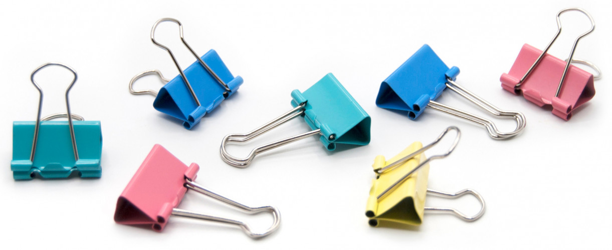 Зажимы Silwerhof 510013 сталь 25мм ассорти (упак.:12шт) картонная коробка