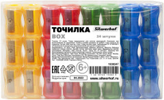 Точилка для карандашей ручная Silwerhof Box Веселые друзья 1 отверстие пластик ассорти