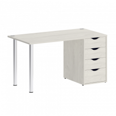 Home Office Стол письменный VR.SP-3-138.4 Дуб наварра/Хром опоры 1380*720*750