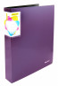 Папка на 4-х D-кольцах Silwerhof Perlen 271958-73 A4 1мм кор.38мм внутр. с вставкой сиреневый металлик