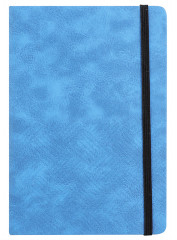 Блокнот Deli EN123LBLUE A5 210х143мм искусст. кожа 80л линейка твердая обложка голубой