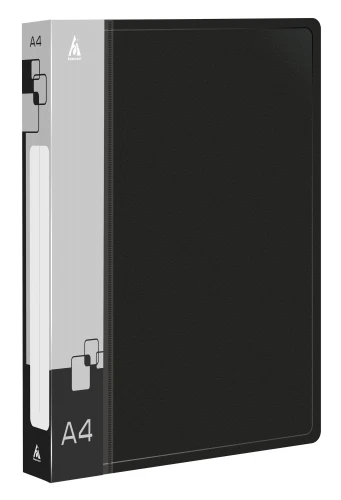 Папка на 4-х кольцах Бюрократ -0827/4R A4 пластик 0.7мм кор.27мм внутр. с вставкой ассорти
