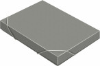 Папка-короб на резинке Бюрократ -BA40/07GREY пластик 0.7мм корешок 40мм A4 серый