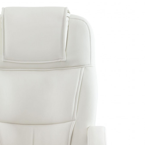 Кресло BERGAMO (хром), кож/зам, белый, 36-01