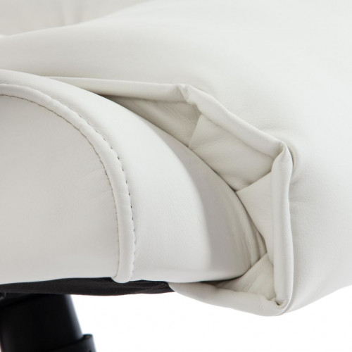 Кресло BERGAMO (хром), кож/зам, белый, 36-01