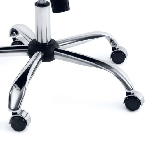 Кресло BERGAMO (хром), кож/зам, белый, 36-01