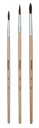 Набор кистей Silwerhof Веселые друзья (наб.3шт) пони круг.№2,4,6 дерев.ручка