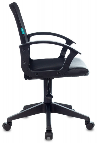 Кресло Бюрократ CH-590 черный сиденье черный эко.кожа/сетка крестов. пластик