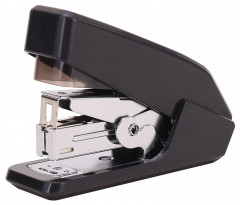 Степлер Deli E0466BLCK Pro 24/6 26/6 (30листов) встроенный антистеплер черный 50скоб закрытый