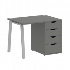 Home Office Стол письменный VR.SP-3-98.4.A Металлик/Серый металл 980*720*750