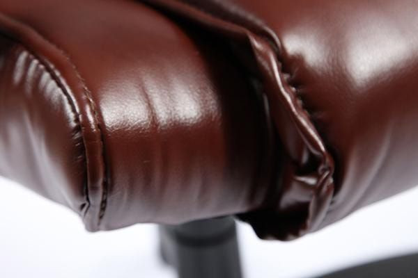 Кресло BERGAMO (хром), кож/зам, коричневый, 2 TONE