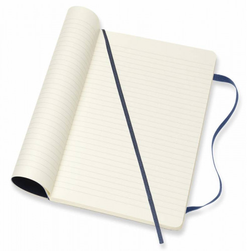 Блокнот Moleskine CLASSIC SOFT QP616B20 Large 130х210мм 192стр. линейка мягкая обложка синий сапфир