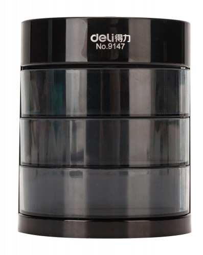 Настольный набор Deli E38253 (12 предметов) пластик черный