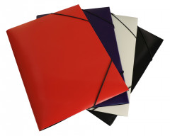 Папка на резинке Бюрократ DeLuxe DL510BBERRY A4 пластик кор.30мм 0.7мм черничный