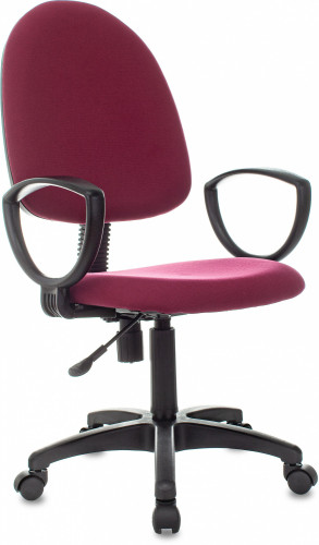 Кресло Бюрократ ПРЕСТИЖ бордовый 12-262 крестов. пластик