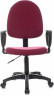 Кресло Бюрократ ПРЕСТИЖ бордовый 12-262 крестов. пластик