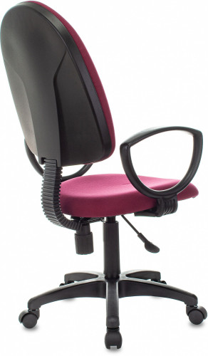 Кресло Бюрократ ПРЕСТИЖ бордовый 12-262 крестов. пластик