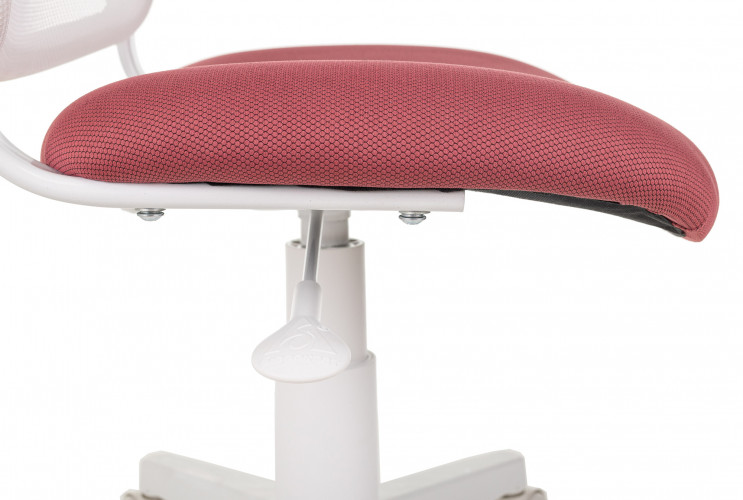 Кресло детское Бюрократ CH-W296NX белый TW-15 сиденье розовый 26-31 сетка/ткань крестов. пластик пластик белый