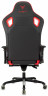 Кресло игровое Knight Titan черный/красный ромбик эко.кожа с подголов. крестов. металл