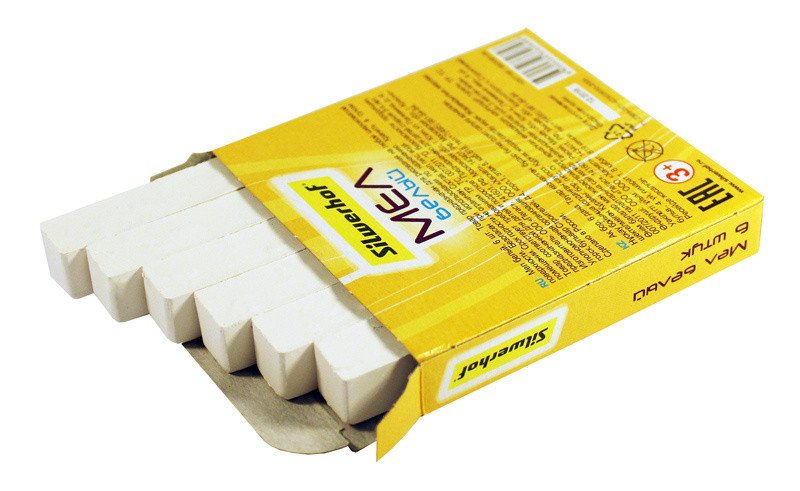 Мел белый Silwerhof 882085-06 Солнечная коллекция (6шт) картон.кор.