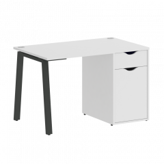 Home Office Стол письменный VR.SP-3-118.1.A Белый/Антрацит металл 1180*720*750