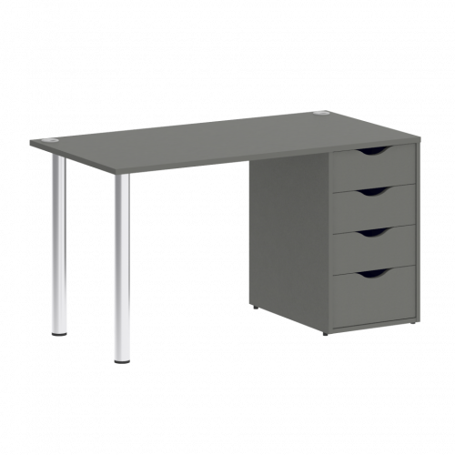 Home Office Стол письменный VR.SP-3-138.4 Металлик/Хром опоры 1380*720*750