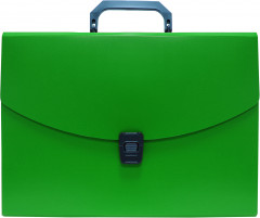 Портфель Бюрократ -BPP6GRN 6 отдел. A4 пластик 0.7мм зеленый