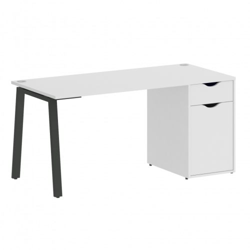 Home Office Стол письменный VR.SP-3-158.1.A Белый/Антрацит металл 1580*720*750