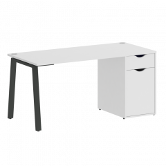 Home Office Стол письменный VR.SP-3-158.1.A Белый/Антрацит металл 1580*720*750