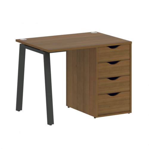 Home Office Стол письменный VR.SP-3-98.4.A Орех/Антрацит металл 980*720*750