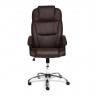 Кресло BERGAMO (хром), кож/зам, коричневый, 36-36