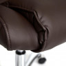 Кресло BERGAMO (хром), кож/зам, коричневый, 36-36