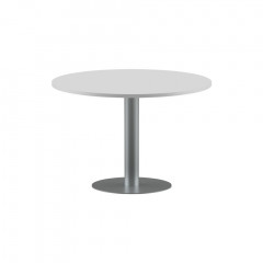 Конференц стол ПРГ-100 Белый/Алюминий D1000х750 IMAGO