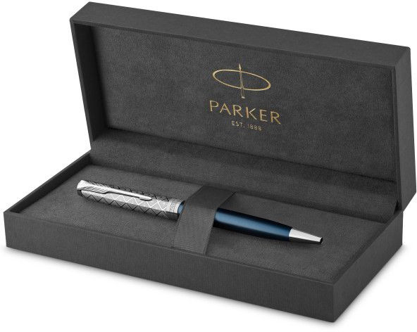 Ручка шариков. Parker Sonnet Premium K537 (CW2119649) Metal Blue CT M черн. черн. подар.кор.